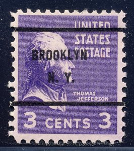 Brooklyn NY, 807-61 Bureau Precancel, 3¢ Jefferson