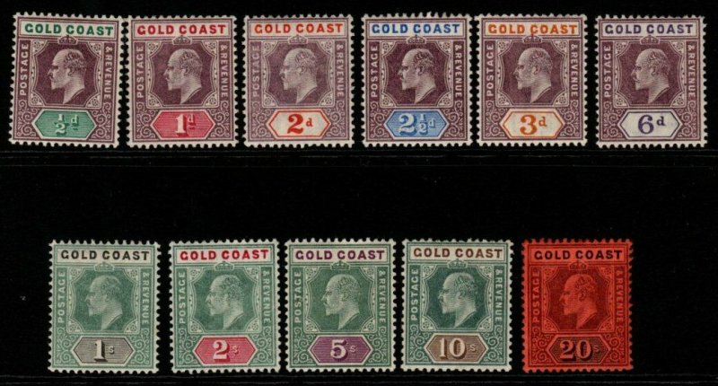 GOLD COAST SG38/48  1902 DEFINITIVE SET MTD MINT