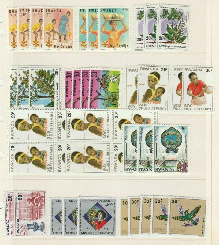 Rwanda Africa Motive Topical Stamps MNH** Lots Tematiche Lotto Raccolta 13791