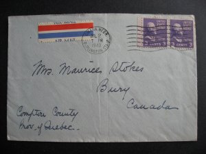 Airmail Label error dramatic misperforation on 1940 USA cover, check it out!