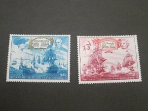 French Polynesia 1976 Sc C128-9 set MH