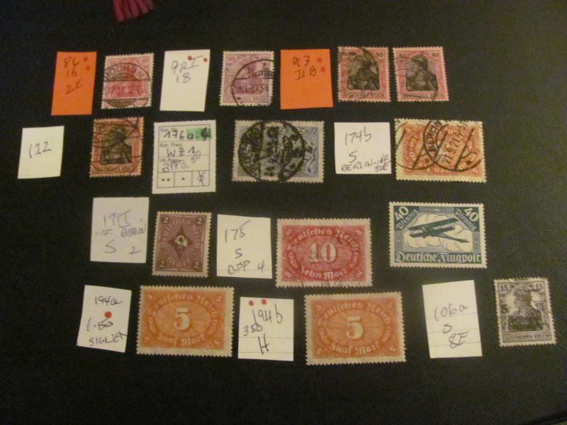 Germany 1900'S USED LOT A FEW SIGNED  VF/XF  (122)