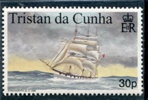 Tristan Da Cunha 1978 SAILBOAT 1 value Perforated Mint (NH) Scott