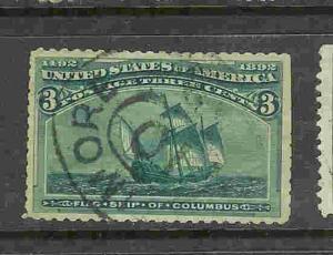 SC#232  3c Santa maria 1893 uvf  