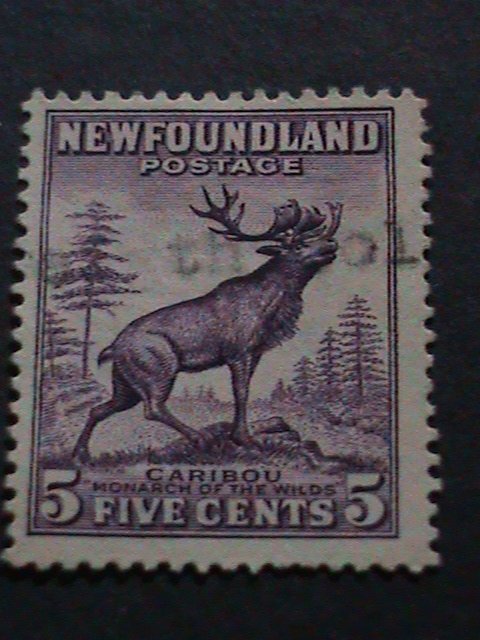 ​NEWFOUNDLAND 1932-SC#190 90 YEARS OLD-CALIBOU USED STAMP WE SHIP TO WORLD WIDE