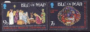 Isle of Man-Sc#205-6- id6-used set-Christmas-1981-