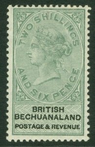 SG 17 Bechuanaland 1888. 2/6 green & black. A fine fresh mounted mint example...