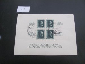 GERMANY 1936 USED SC B104 SS XF 90 EUROS (213)