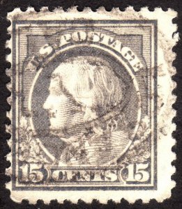 1917, US 15c, Franklin, Used, Sc 514