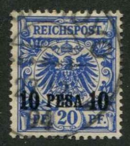 German East Africa SC# 4  o/p 10 PESA 10 on Germany 20pf Used