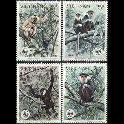 VIET NAM NORTH 1987 - Scott# 1761-4 WWF-Monkeys Set of 4 NH