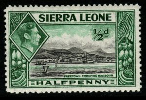 SIERRA LEONE SG188 1938 ½d BLACK & BLUE-GREEN MTD MINT