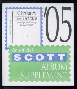 2005 Scott #9 Gibraltar Stamp Album Supplement Item #203BG05