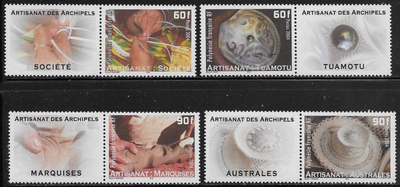 French Polynesia Scott #'s 874 - 877 MNH