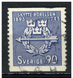 Sweden 1943 - Scott 343 used - Rifle Associations emblem 