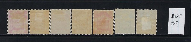 NORTH BORNEO SCOTT #25-30 1886 SET- PERF 14- MINT LH (TOP VAUE HAS ADHERERNCE)