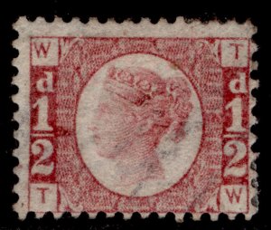 GB QV SG48, ½d rose-red plate 3, M MINT. Cat £250. TW