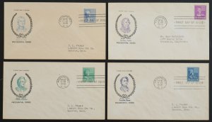 U.S. Used Stamp #803/#851 Prexies. Lot of 34 Fidelity Wreath First Day Covers.