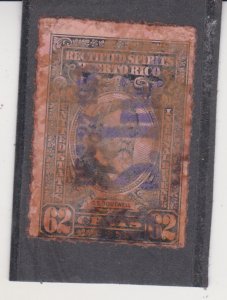 Puerto Rico Scott # RE39 62¢ Rectified Spirits (1942) Used D.S.inc CXL