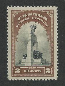 247 MNH, XF-S, 2c. War Memorial, Canada