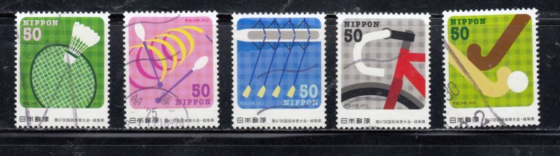 Japan 2012 Sc#3472-3476 The 67th National Athletic Meeting Used
