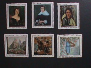 ​CUBA-1970   FAMOUS PAINTINGS-IN THE NATIONAL MUSIUM- MNH-VERY FINE