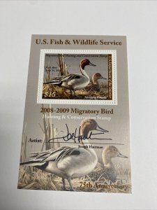 RW75B 2008 - US Federal Duck Stamp - Mint OG NH