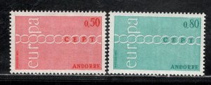 ANDORRA - FRENCH ADMINISTRATION SC# 205-6 FVF/MLH