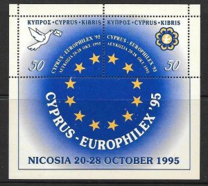 CYPRUS SGMS891 1995 EUROPHILEX 95 MNH