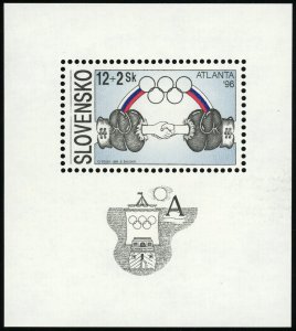 Slovakia #B29 Summer Olympics Atlanta 1996 Souvenir Sheet Postage Mint NH