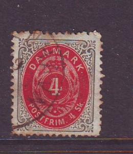 Denmark Sc 18 1870 4 sk  stamp used