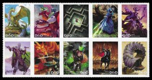 PCBstamps  US #5909/5918b Block $7.30(10x{73c})Dungeons/Dragons, MNH, (6)