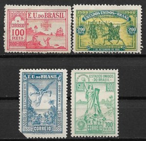 1900 Brazil 162-5 Discovery of Brazil. 400th Anniversary C/S mint with faults