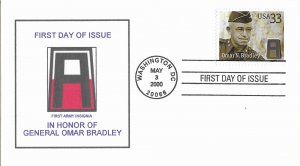 2000 FDC, #3394, 33c Omar N. Bradley, J C Cachets