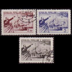 ALBANIA 1957 - Scott# 516-8 Oct.Revolution Set of 3 Used