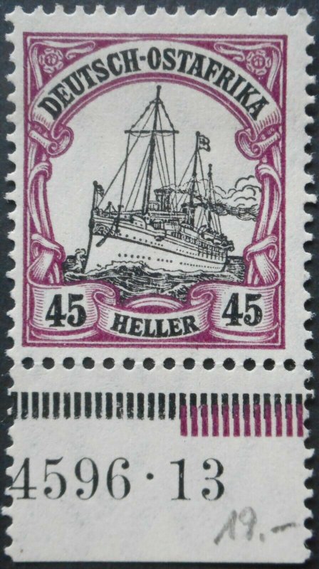 German East Africa 1905 Forty Five Heller with HAN no Michel 36 mint