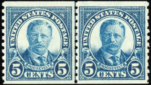 US Stamps # 602 MNH XF Line Pair