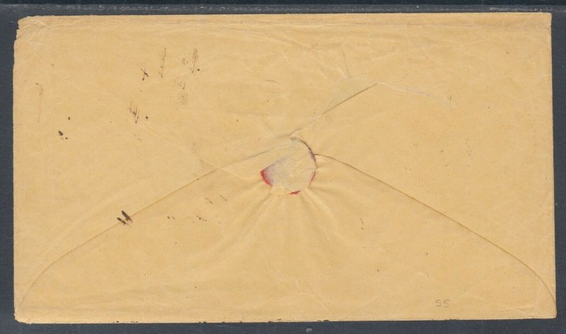 US Sc 10A on cover. 1851-57 3c Washington type II, NORFOLK to SWEET SPRINGS VA  