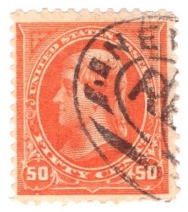 United States Scott #260 USED LC NH NG Pencil note on rear Nice stamp!