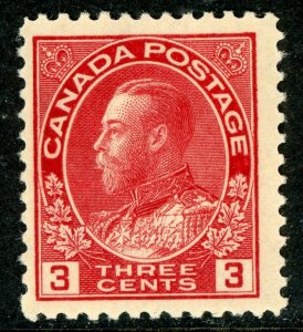 Canada 1923 Admiral 3¢ Carmine Perf 12 Die 1 Scott # 109 MNH  H977