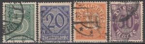 Germany #OL9, OL12-14  F-VF Used  CV $7.30 (S2245)