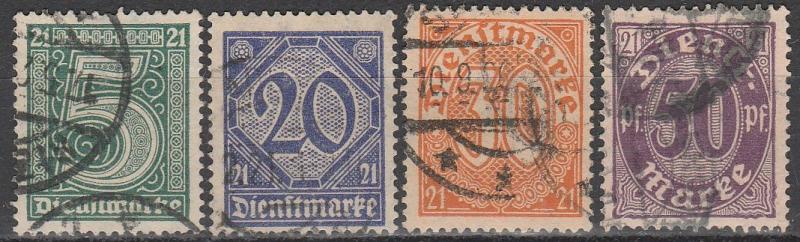 Germany #OL9, OL12-14  F-VF Used  CV $7.30 (S2245)