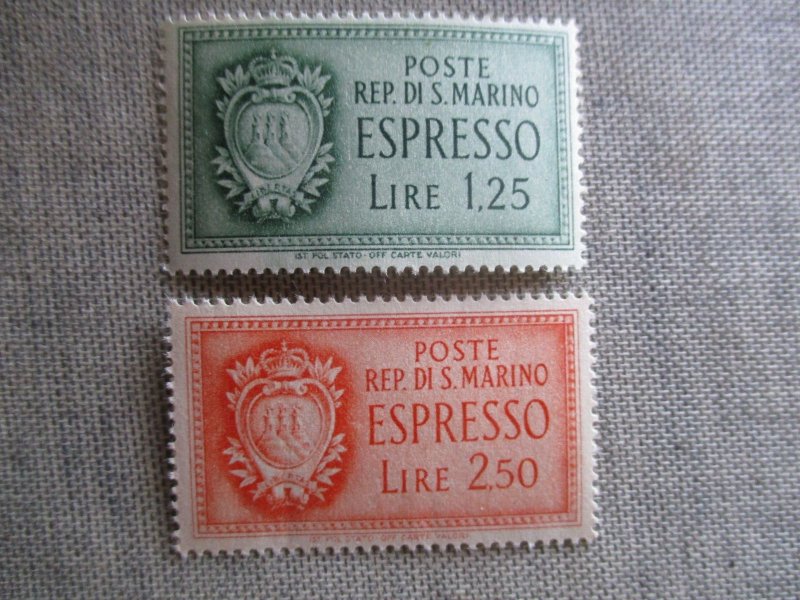 San Marino, Scott# E8-E9, MNH
