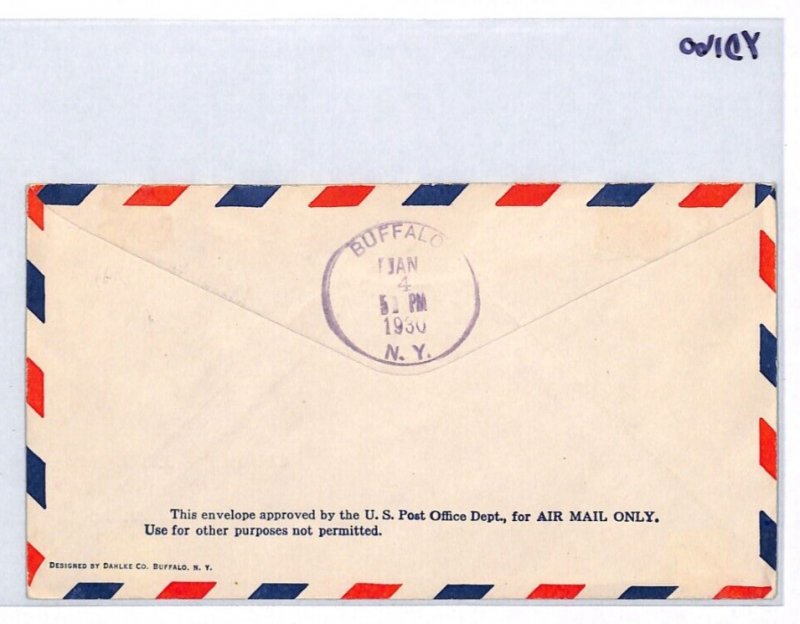 BAHAMAS Air Mail Cover 1930 FIRST DAILY FLIGHT USA Miami Buffalo NY Nassau YD160