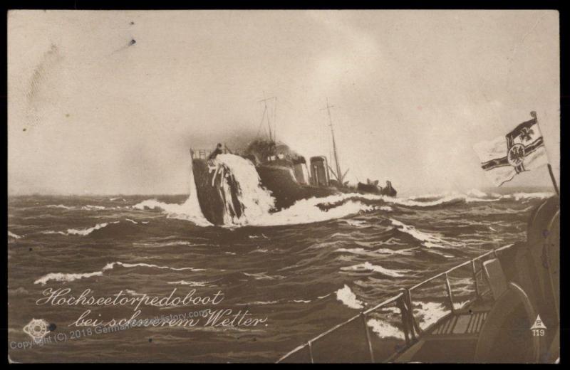 Austria 1916 WWI Navy Torpedoboat SM Boot SMB16 Pola KuK Feldpost Card 79360