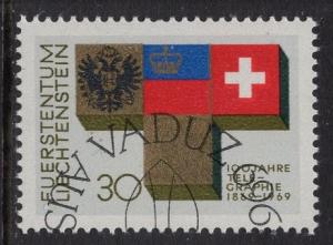 Liechtenstein #461  1969   cancelled  telegraph system