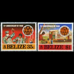 BELIZE 1977 - Scott# 393-4 Health Org.75th. Set of 2 NH