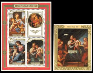 Penrhyn 1987 Scott #357-358 Mint Never Hinged