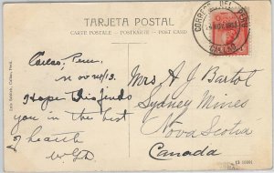 58671 - PERU - POSTAL HISTORY: POSTCARD from CALLAO to NOVA SCOTIA Canada 1913-