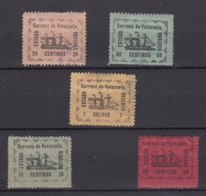 Venezuela 1903 Shipping Stamps Collection Of 5 VFU BP8956